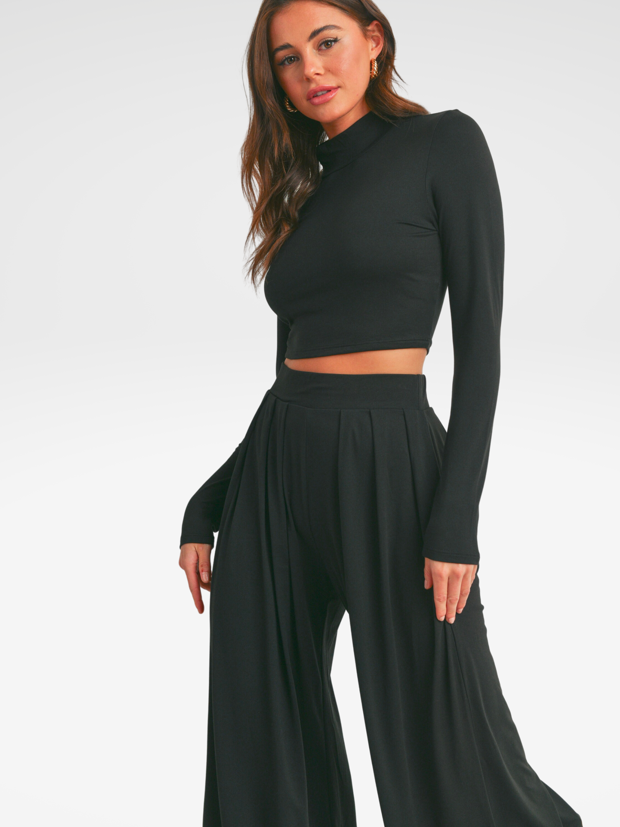 Crop top with palazzo pants online on sale